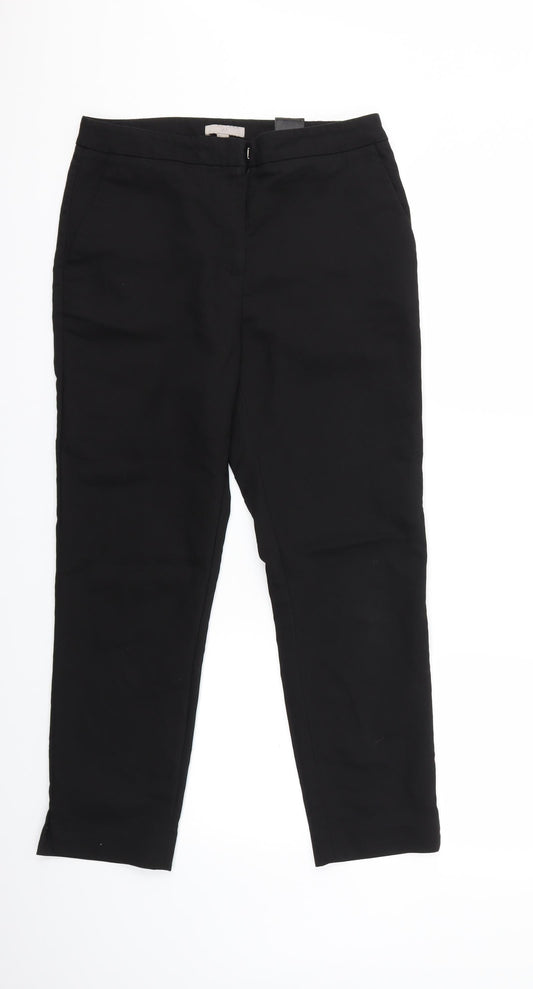 H&M Womens Black Trousers Size 10 L25 in