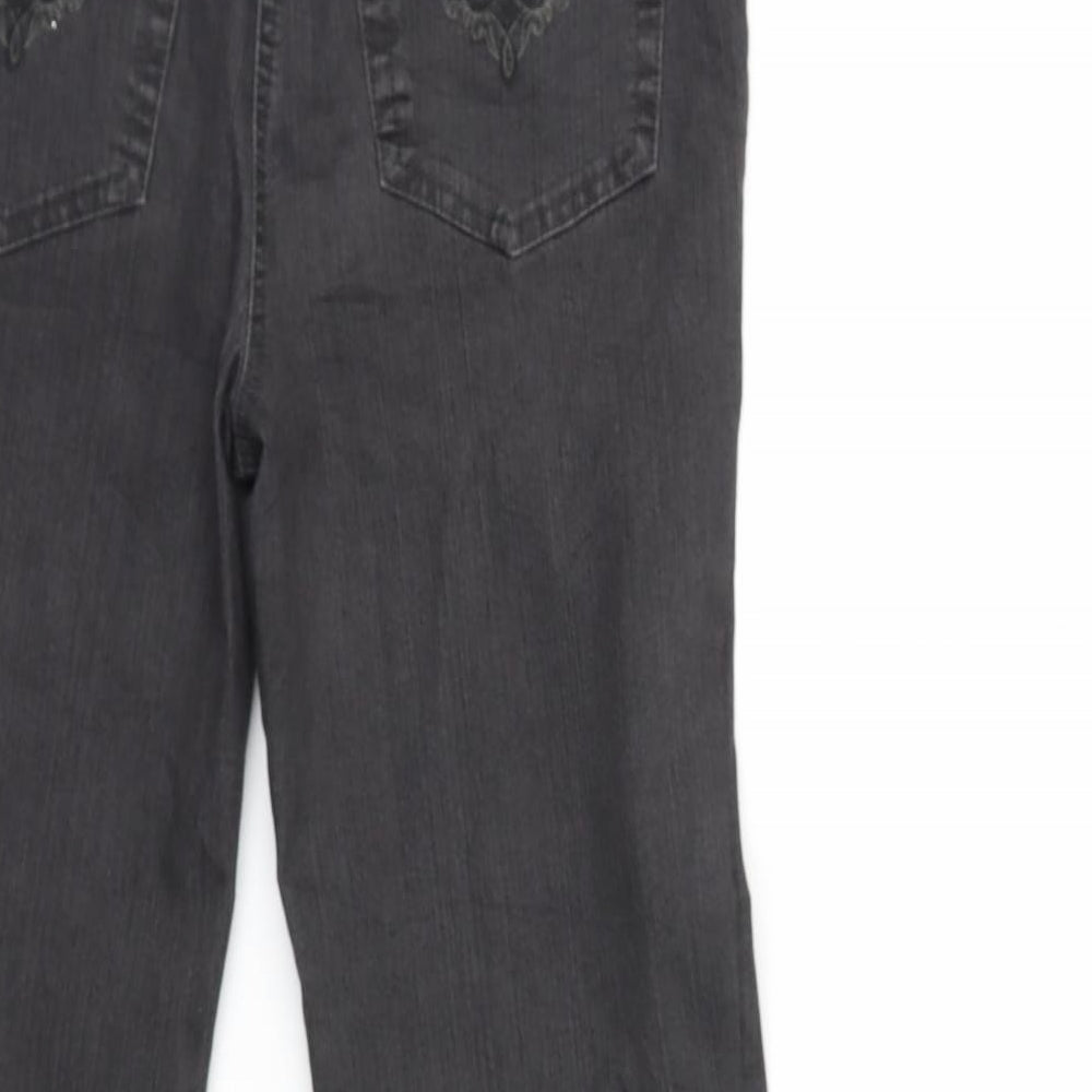 Gerry Weber Womens Grey Denim Straight Jeans Size 10 L27 in