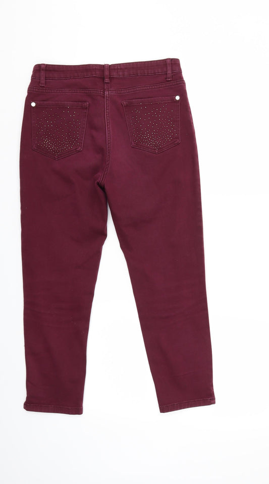 Womens UK Size 8 Marks and Spencer Regular Fit Skinny Purple Jeans