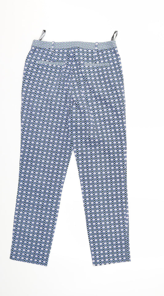 Womens UK Size 10 Topshop Regular Fit Blue Trousers