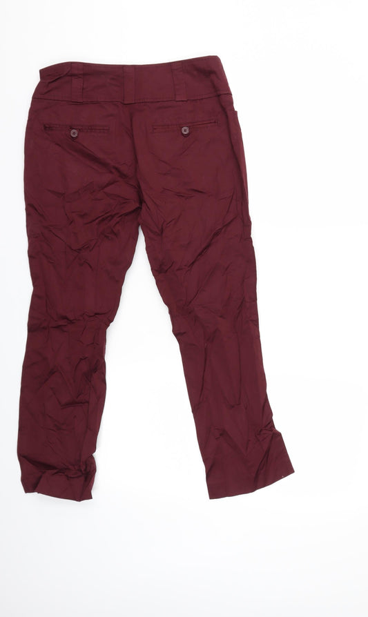 Womens UK Size 10 H&M Regular Fit Red Trousers