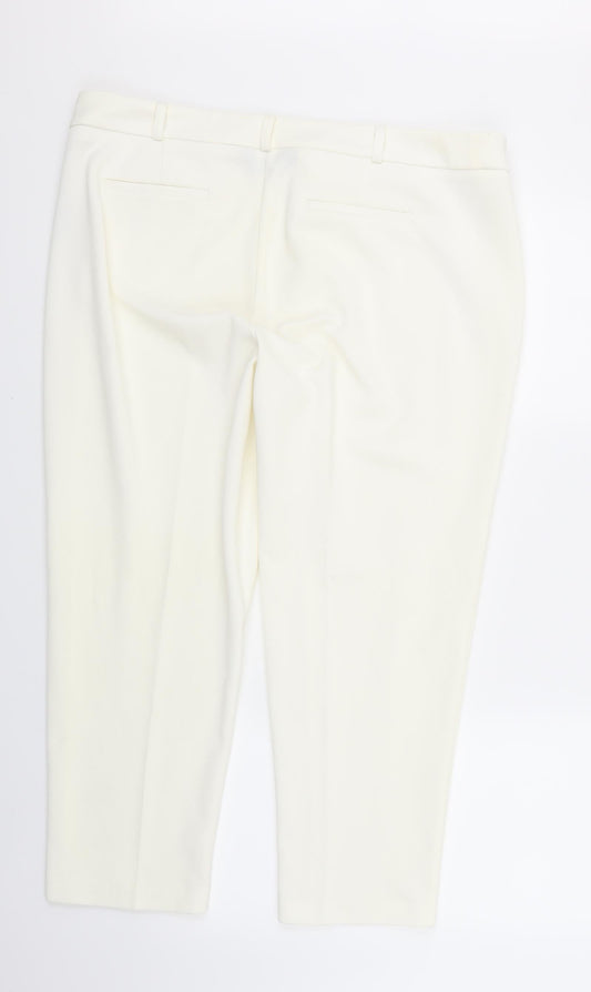 Womens UK Size 16 Dorothy Perkins Regular Fit Sweatpants White Trousers