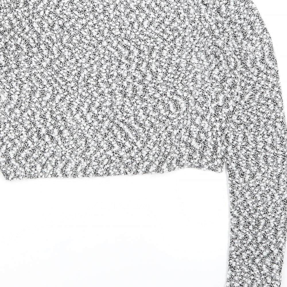 Womens UK Size S H&M White Cropped T-Shirt