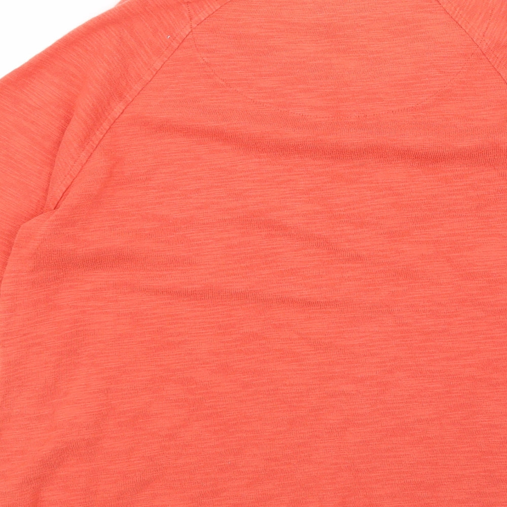 Womens UK Size 12 Indigo Orange Basic T-Shirt