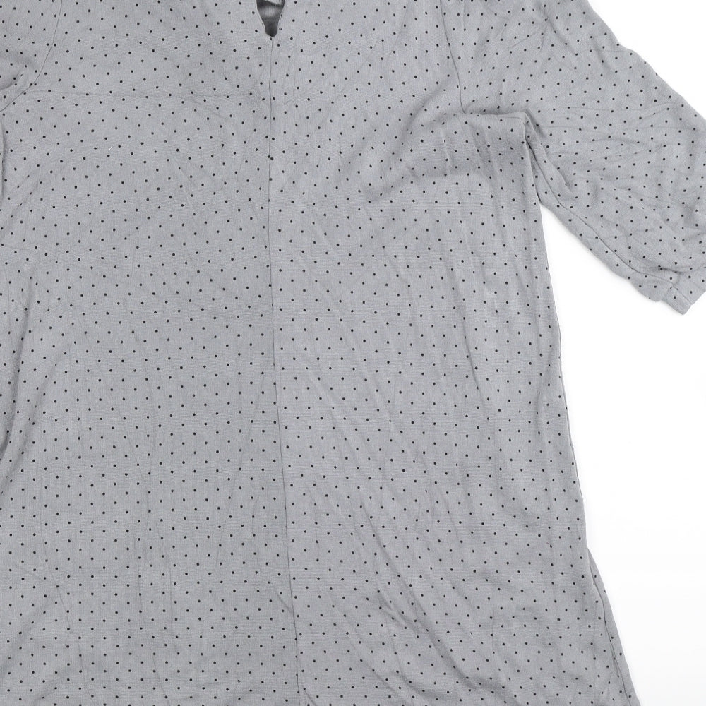 CODE Womens Grey Polka Dot Mini Size 12