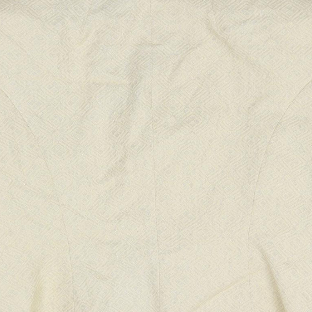 Littlewoods Womens Ivory Geometric  Jacket Suit Jacket Size 10