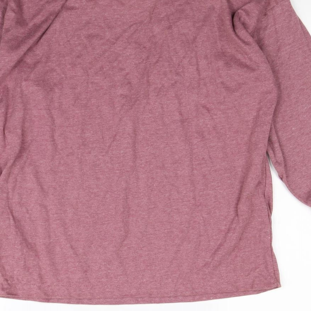 Global Womens Purple Pullover Sweatshirt Size 12