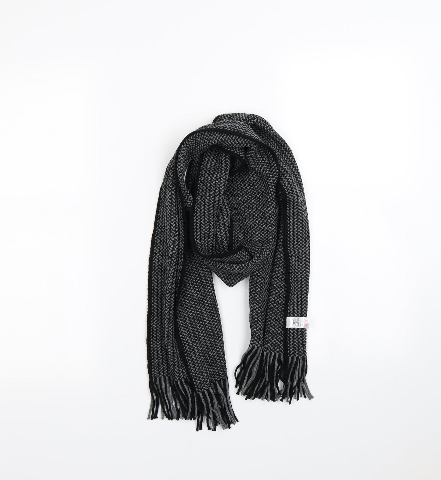 Preworn Unisex Grey Herringbone Scarf