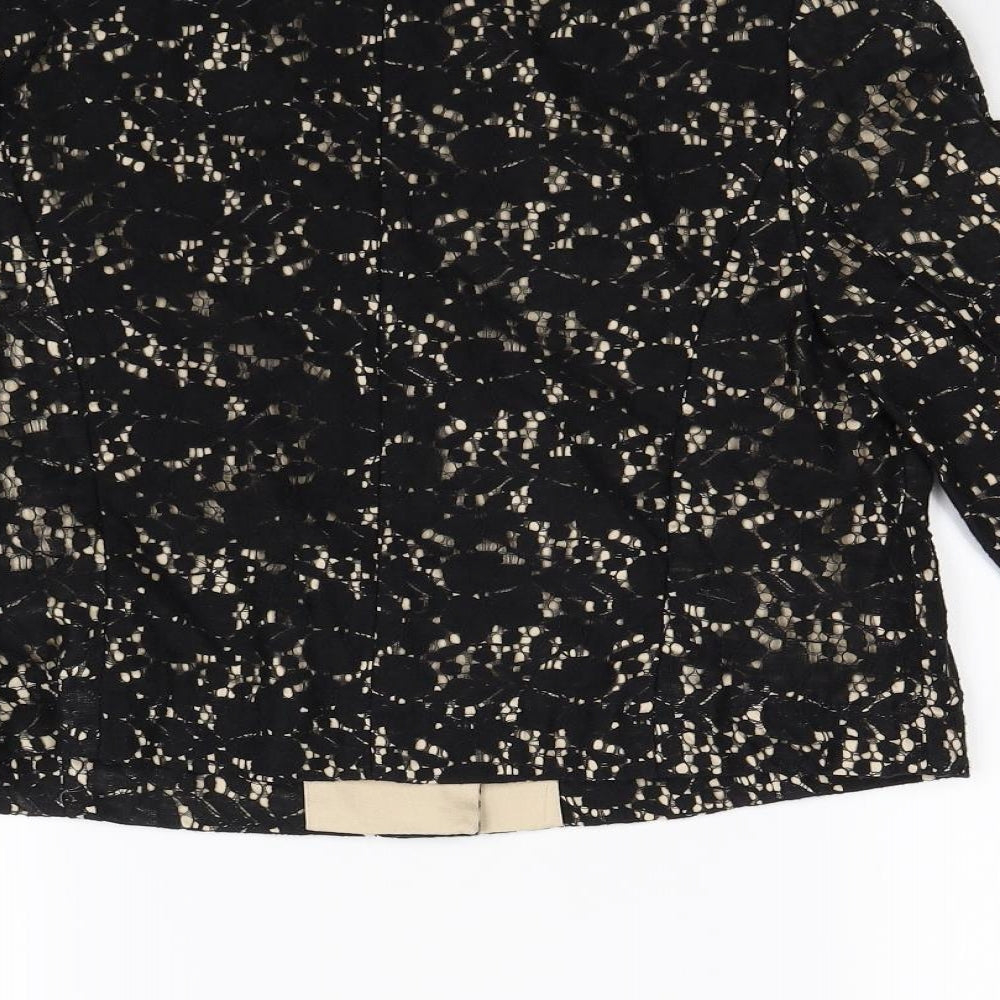 Atmosphere Womens Black Floral Jacket Blazer Size 12