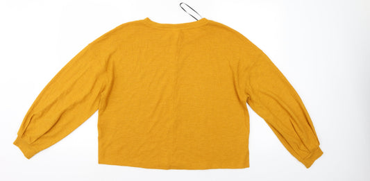 Womens UK Size S H&M Yellow Basic Blouse