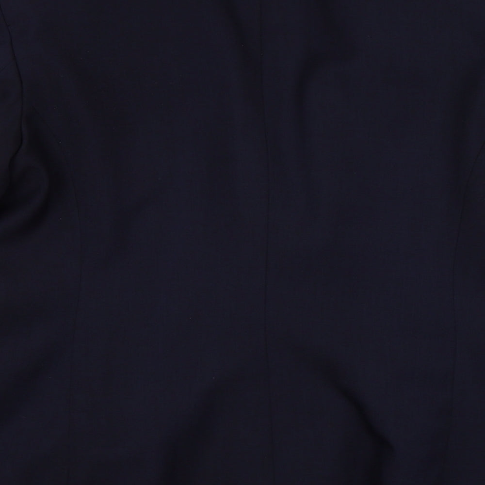 TESCO Womens Blue Rayon Jacket Suit Jacket Size 12