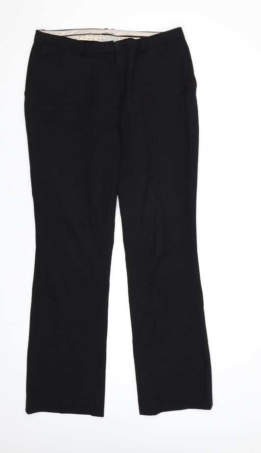 Womens UK Size 12 H&M Regular Fit Dress Pants Black Trousers