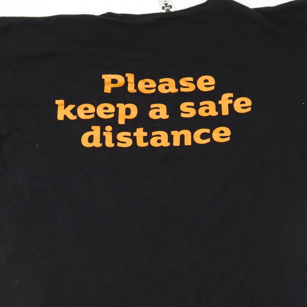 Club Womens Black Jersey Basic T-Shirt Size M