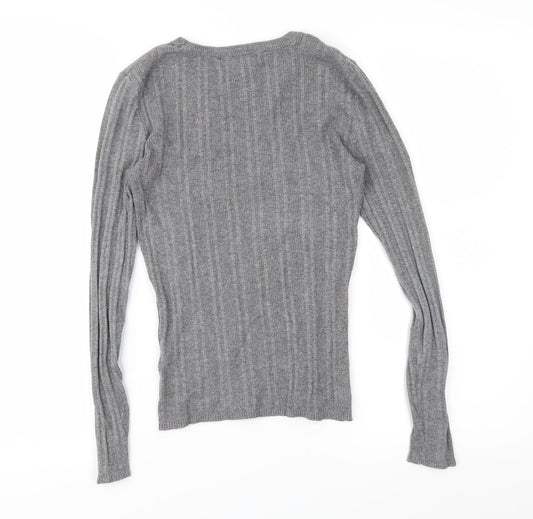 Primark Womens Grey Knit Pullover Jumper Size S
