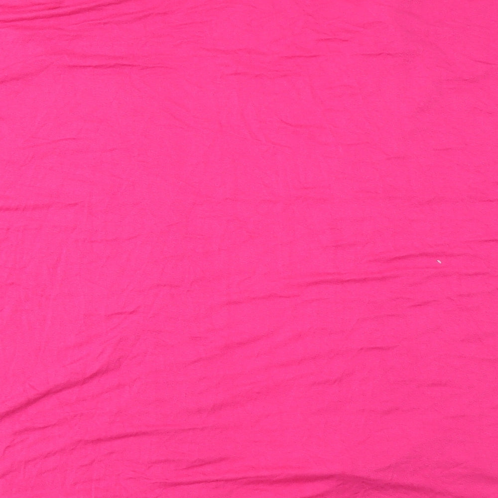 George Womens Pink Jersey Basic Blouse Size XL