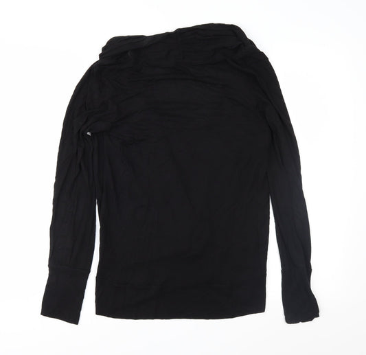 Womens UK Size 10 Oasis Black Basic Blouse