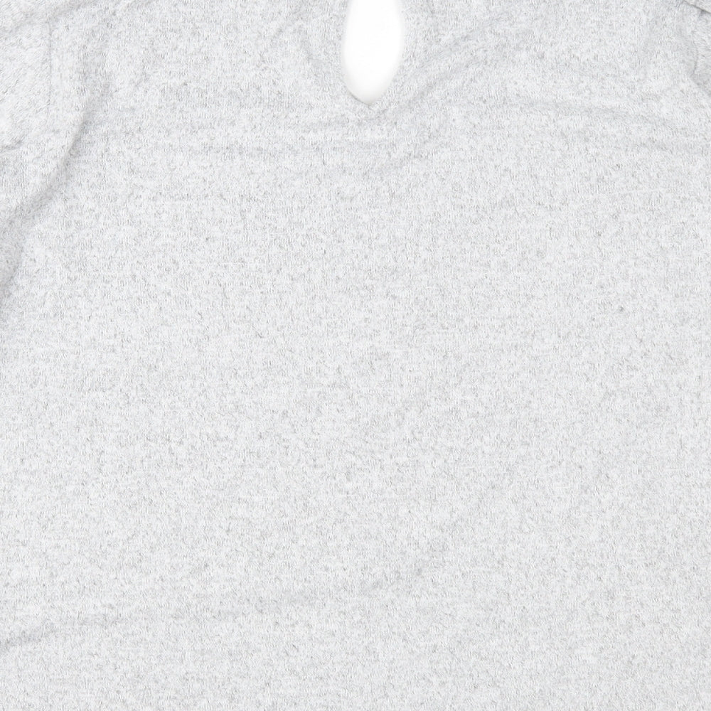 F&F Womens Grey Knit Pullover Jumper Size 14