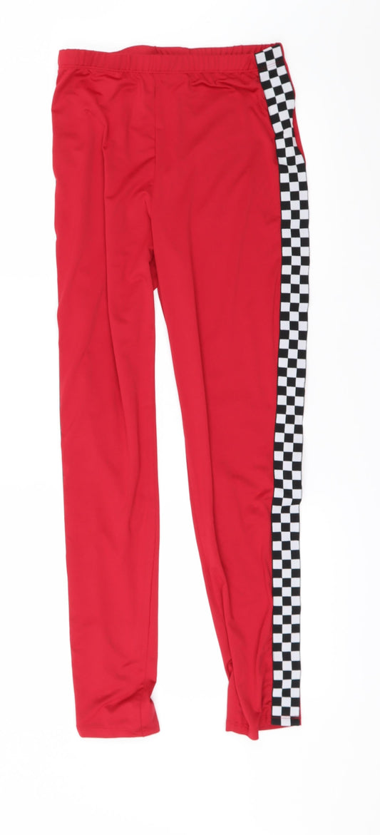 SheIn Womens Red Carrot Leggings Size XS L27 in