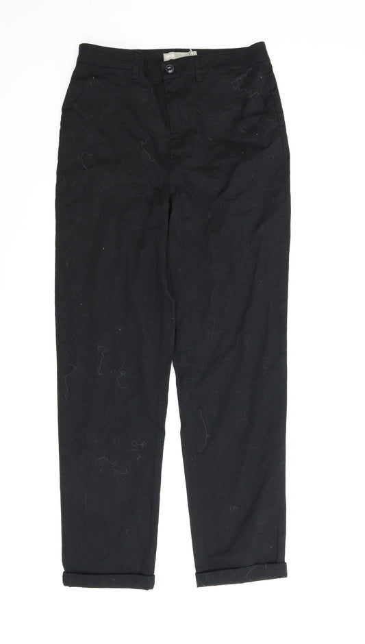 Womens UK Size 8 ASOS Regular Fit Carrot Black Trousers