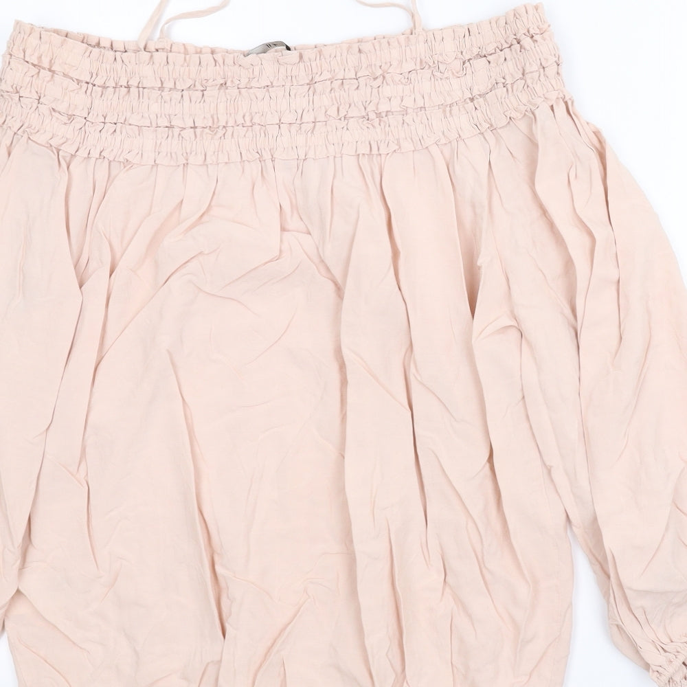 Womens UK Size 8 H&M Pink Basic Blouse