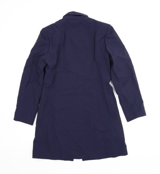 Womens UK Size 10 Essentials Blue Overcoat