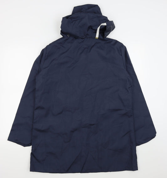 anne de lanca Womens Blue Rain Coat Coat Size 14