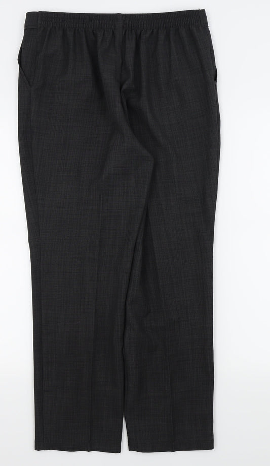 M&s Womens Black Trousers Size 12 L26 in
