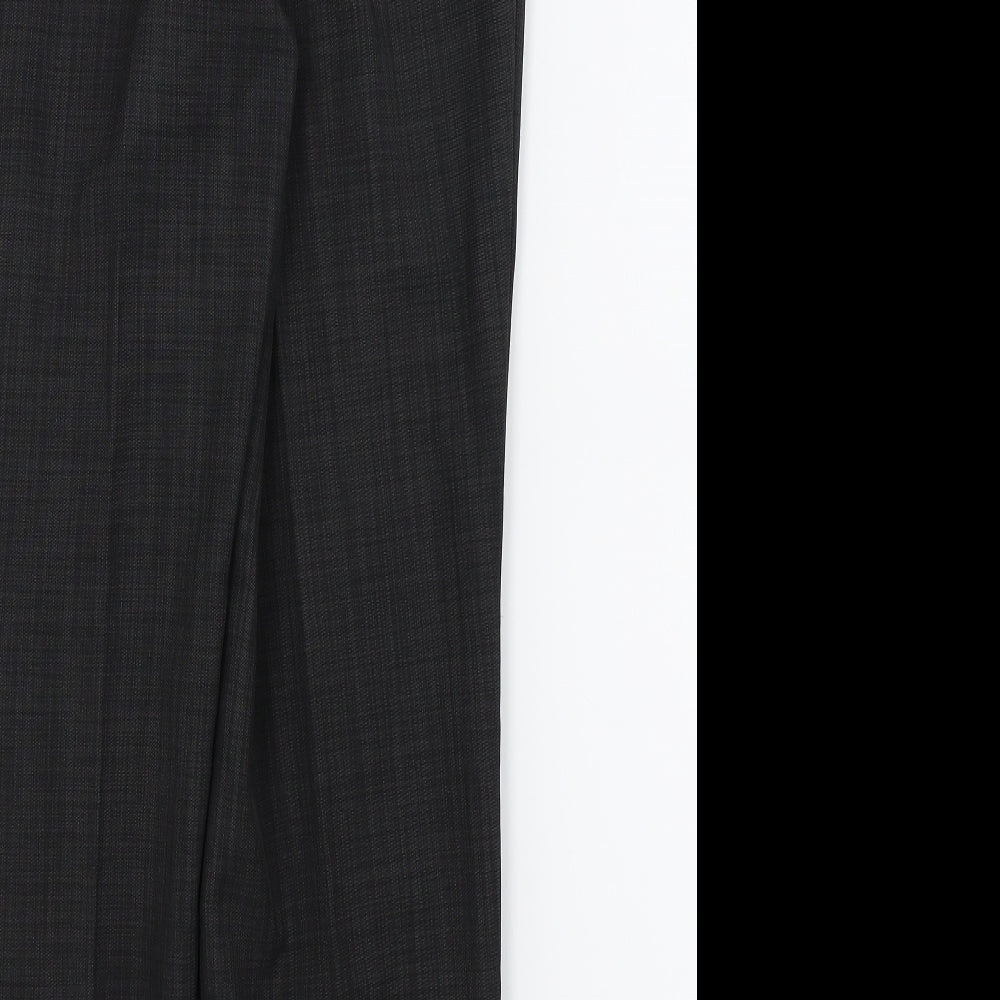 M&s Womens Black Trousers Size 12 L26 in