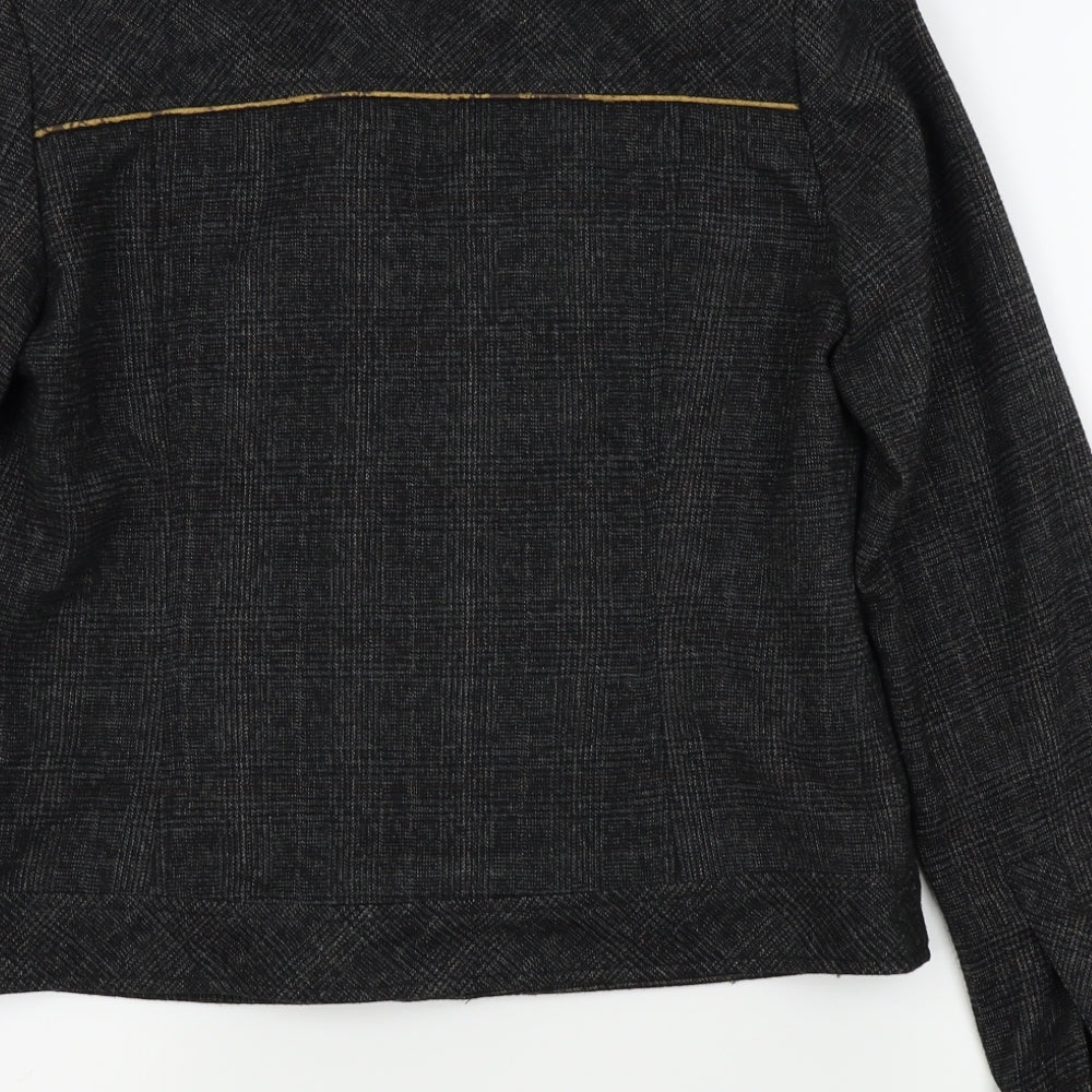 Punt Roma Womens Black Full Zip Jumper Size 10 - denim jacket, button up