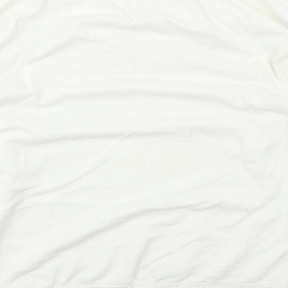 George Womens White Pullover Sweatshirt Size S