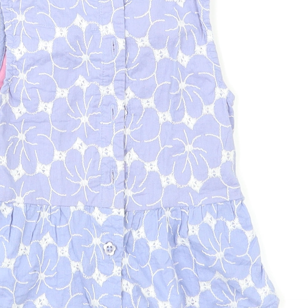 Young Dimension Girls Blue Basic T-Shirt Size 9-12 Months - Peplum