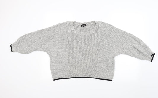 Topshop Womens Grey Knit Pullover Jumper Size 14