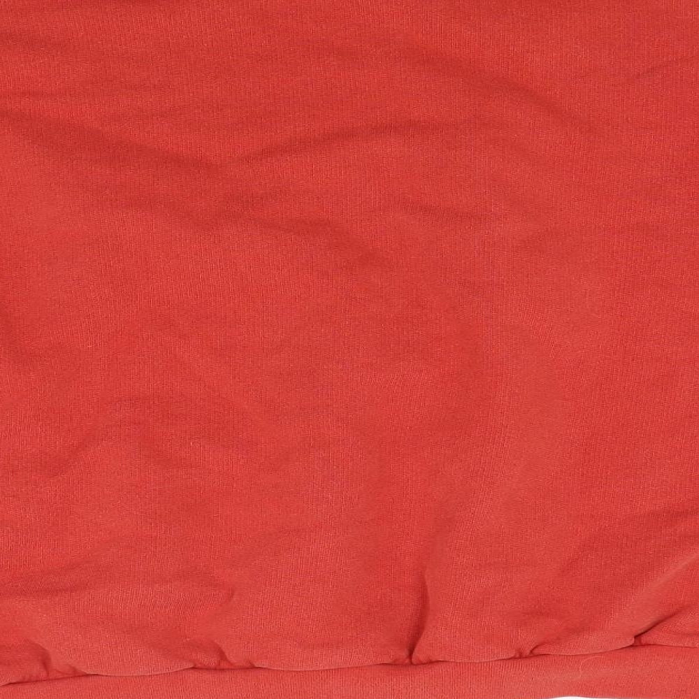Stefanel Girls Orange Jacquard Pullover Sweatshirt Size 10 Years