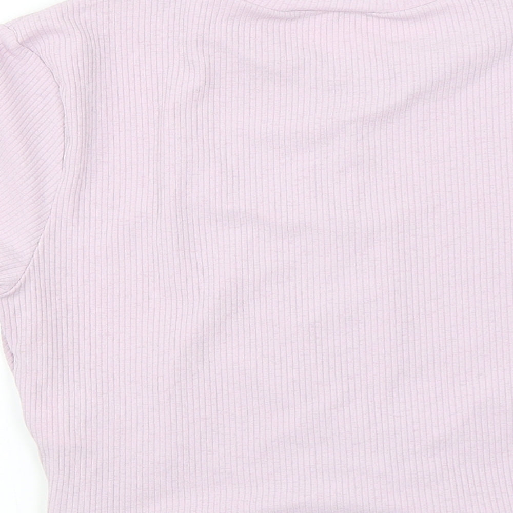 Womens UK Size L H&M Purple Basic T-Shirt