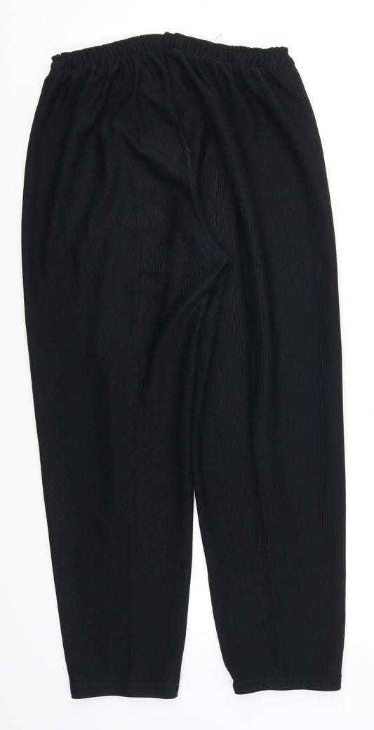 Womens UK Size 32 in Preworn Regular Fit Black Trousers