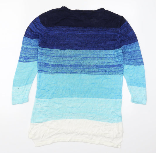 Saloos Womens Blue Striped Pullover Jumper Size S