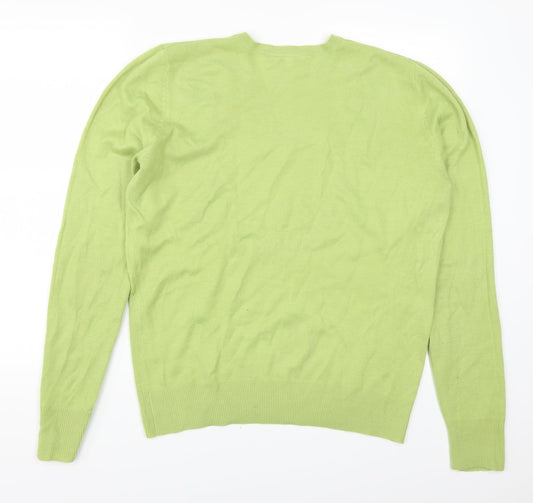 Janique Womens Green Pullover Jumper Size 14