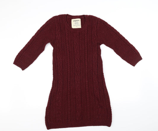 Additional front view of Papaya women’s red fit & flare, size UK 10