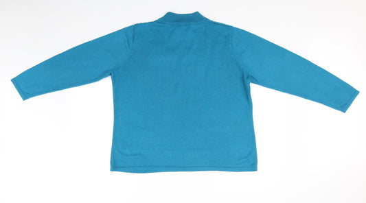 BM Womens Blue Pullover Jumper Size L