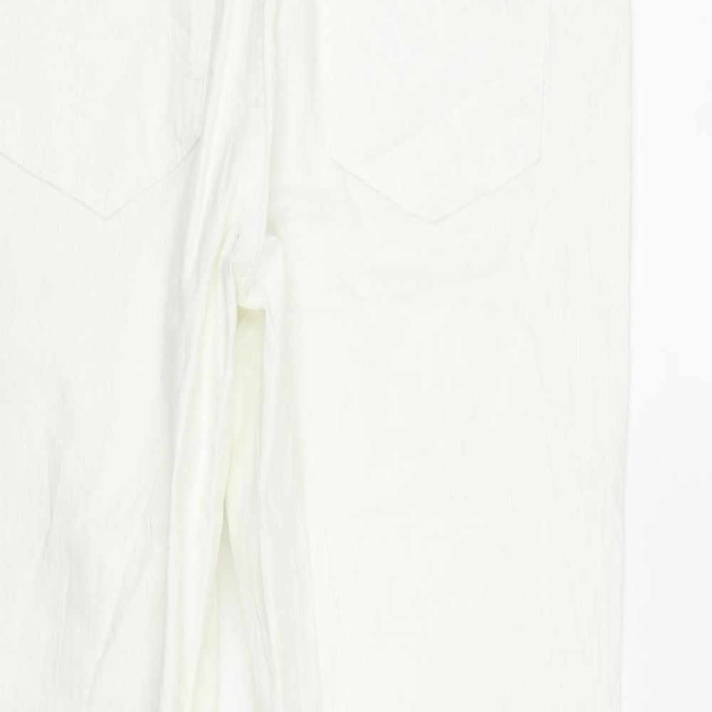Womens UK Size 12 Bpc Regular Fit White Trousers