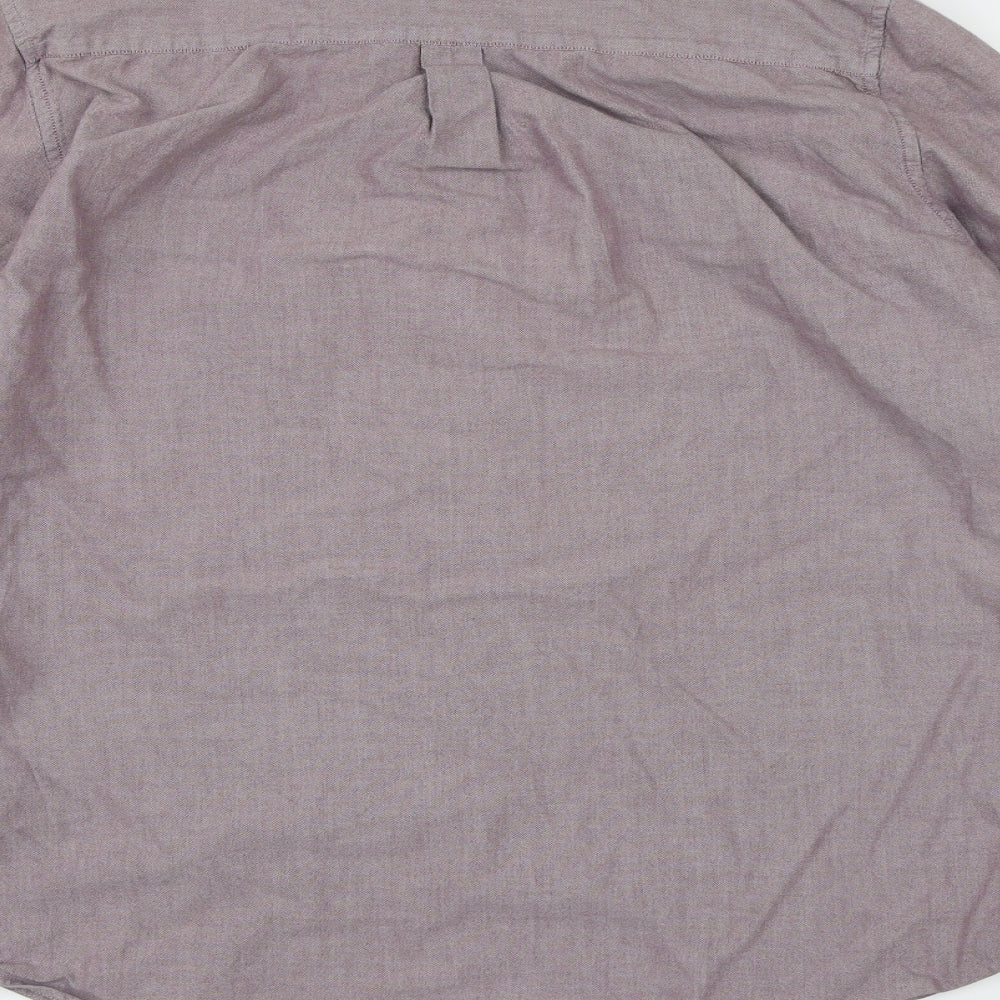 Mens UK Size M Topman Purple Button-Up Long Sleeve Casual Shirt