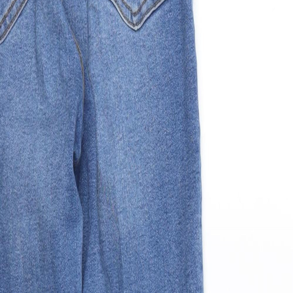 Denim & Co. Womens Blue Denim Skinny Jeans Size 6 L25 in