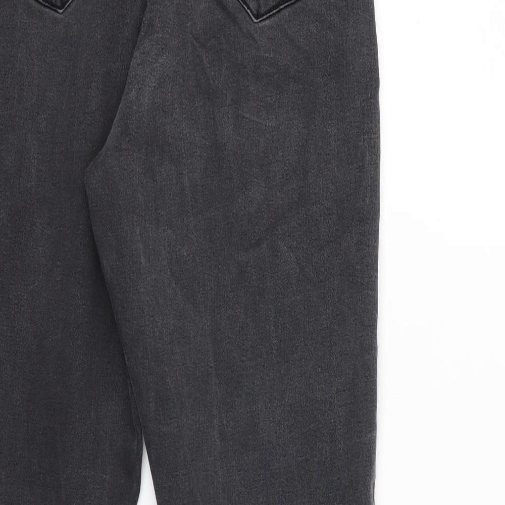 Denim & Co. Womens Black Denim Skinny Jeans Size 14 L27 in