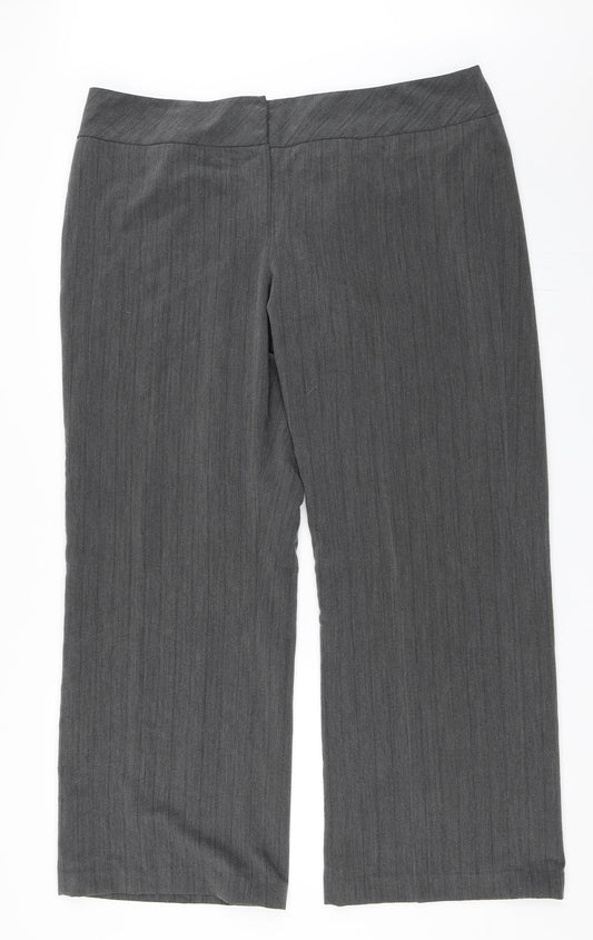 Womens UK Size 18 Debenhams Regular Fit Grey Trousers