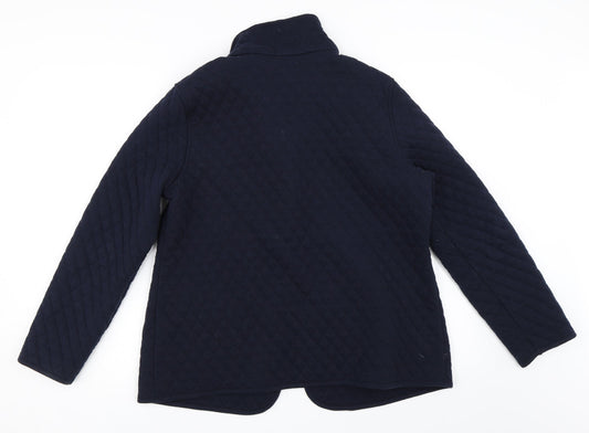 Womens UK Size 16 BM Casual Blue Quilted Coat