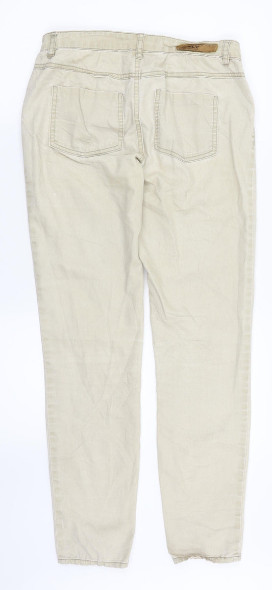 Only Womens Beige  Denim Straight Jeans Size M L29 in