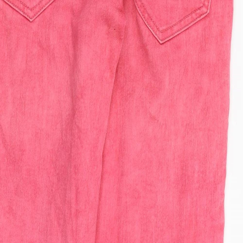 Womens UK Size 8 H&M Regular Fit Skinny Pink Jeans