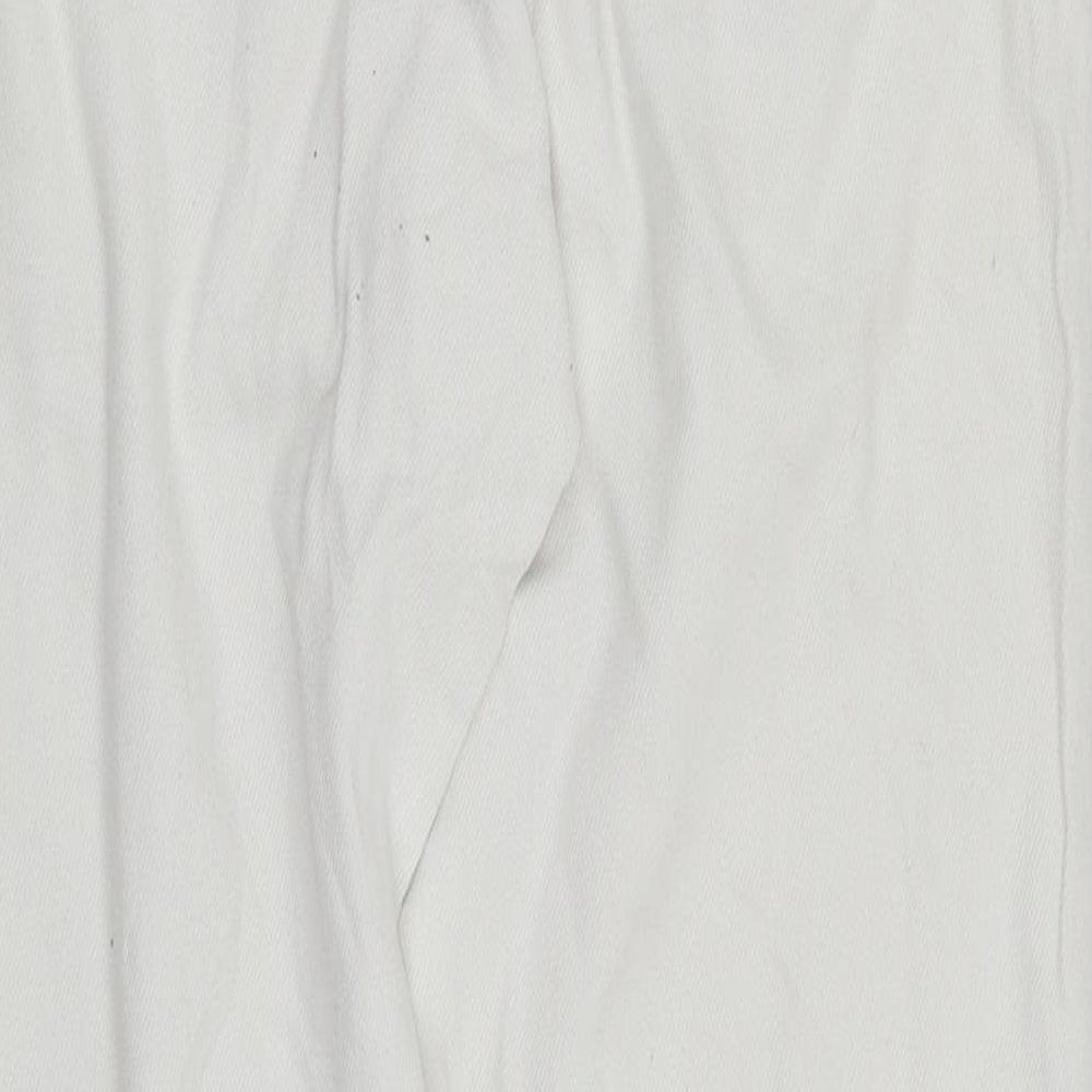 Womens UK Size S Bik Bok Regular Fit Straight White Jeans