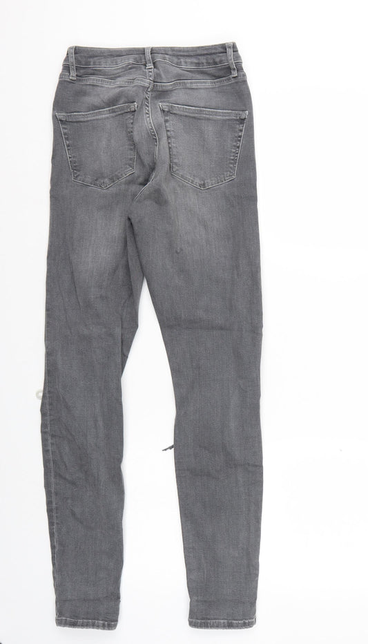 Topshop Womens Grey Skinny Jeans Size 26 L32 in