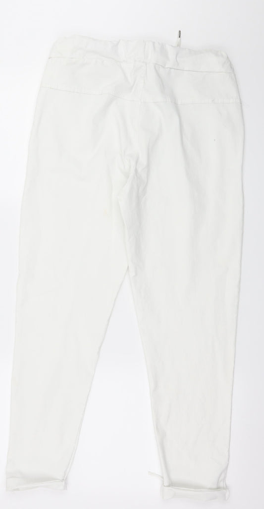 Preworn Womens White Trousers Size 10 L25 in